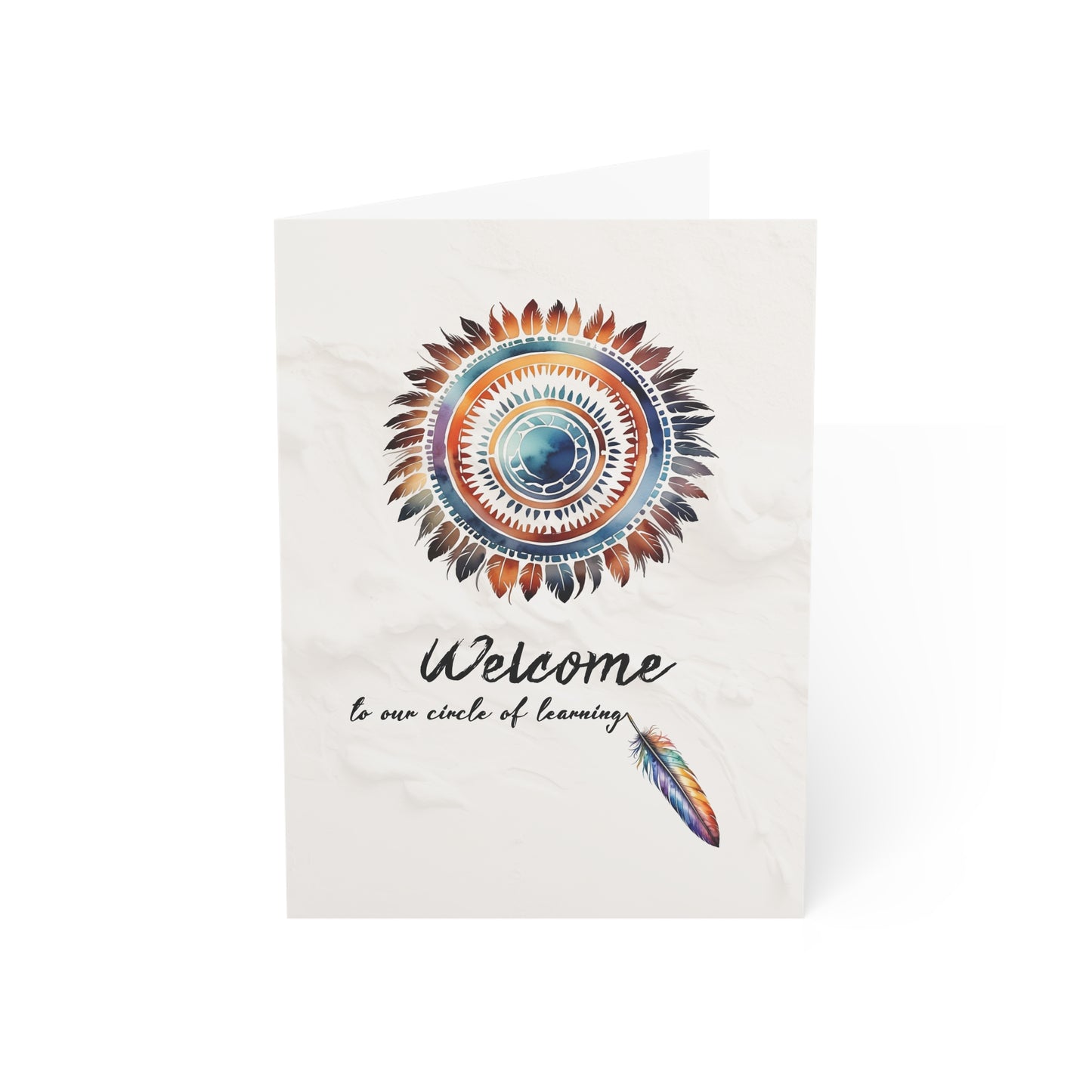 A Circular Motif Welcome Card (10, 30, and 50pcs)