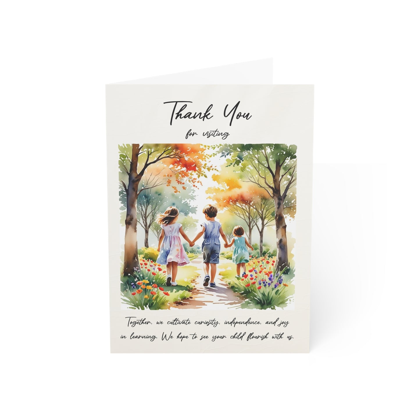 Thank You for Visiting Flower Garden Card (10, 30, and 50pcs)