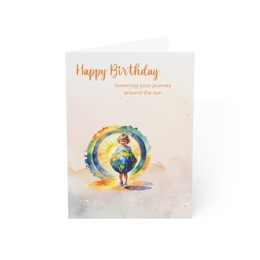 Honoring Your Journey Around the Sun Happy Birthday Card (10, 30, and 50pcs)